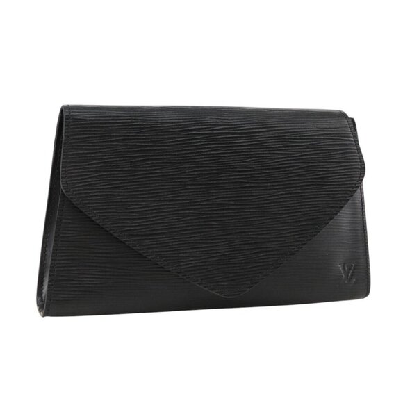 LOUIS VUITTON Epi Art Deco Clutch Bag Black M52632 LV Auth - Picture 1 of 16